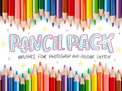 Pencil Pack - Photoshop Brushes adobe design hand lettering illo illustration lettering letters pencil sketch tpl wacom