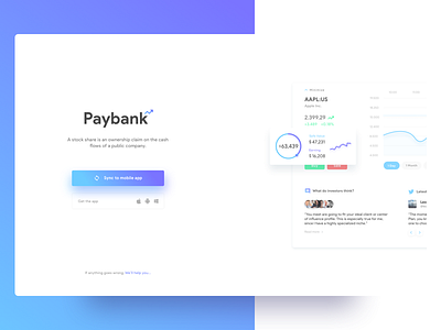 Sync animation app bank dashboard login mobile principle sync ui ux web