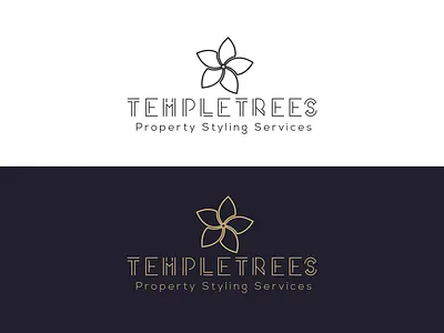 Templetrees Logo elegant flat identity logo plain templetrees