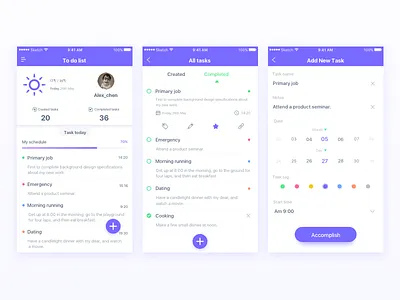 Daily Ui-Day#03 (2) choose date edit interface lists schedule task ui weather