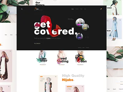 Online Hijab's Store Design design e commerce freelance landing minimal page project shop ui ux