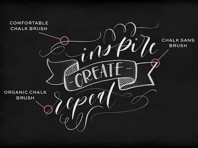 Chalk Brush Trio for Procreate calligraphy chalk chalk brushes chalk calligraphy chalk lettering custom brushes flourish hand lettering ipad lettering lettering procreate procreate brushes