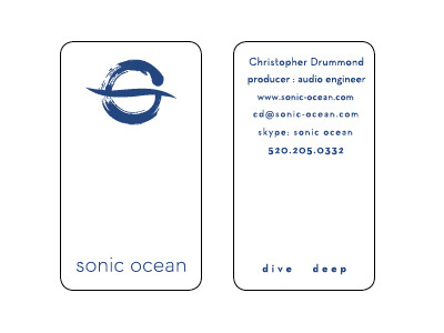 Sonic Ocean Business Card audio business card engineering sonic