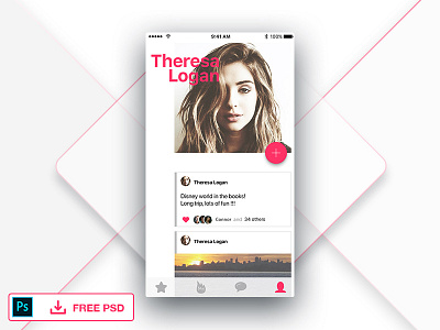 FREEBIE - Profile page app free freebie ios profile psd user