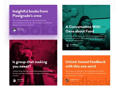 Pixelgrade Blog blog branding cards colors layout pixelgrade