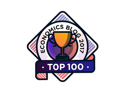 Economics Badge award badge economics illustration trophy