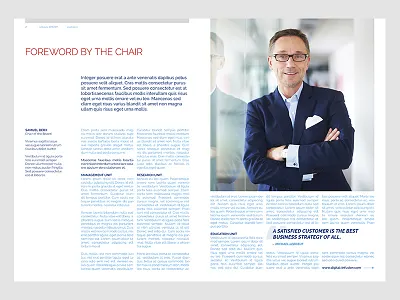 Annual Report / Brochure Template brochure business ceo company profile corporate graph grid history indesign layout report template