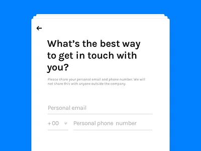 Profile Wizard card ui form field profile
