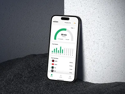reClaim- Time Tracker color design light and dark version logo mobile app net time left time management time spent time traker today update trading app typography style ui ux ux time spent ux time traker watching time youtube