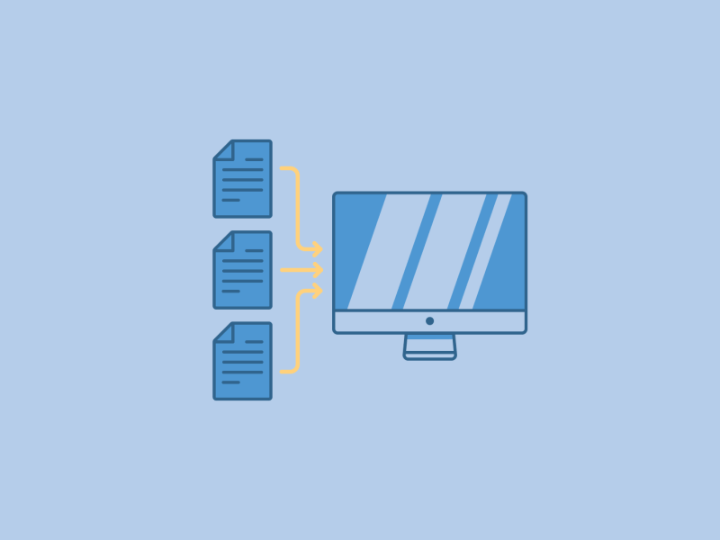 Simplified Operation after effects animation computers files flat icon line art loop looping gif vector