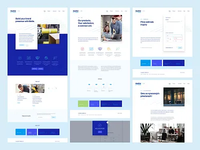 Matte – website design clean company home landing presentation responsive simple website
