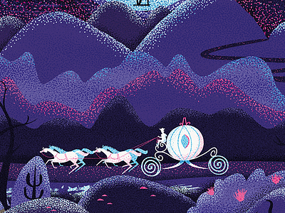 Tick Tock 50s bold cartoon cinderella classic disney horse illustration mary blair retro vintage