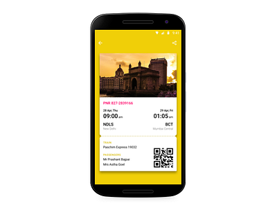 Train Ticket Conformation boarding pass material design tickets train ticket ui
