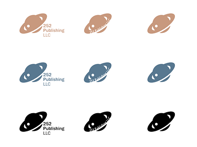 Variations on a logo for a publishing co. 252 587890 brandon grotesque c8997e enceladus franklin gothic logo rodeo dust saturn smalt blue variations