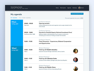 Event Networking Agenda agenda avatar calendar event meeting timeline