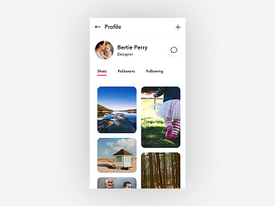 Profile paged design profile ui ux