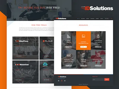 ID Solutions - Software cards download hover resources software technology trial ui ux video website