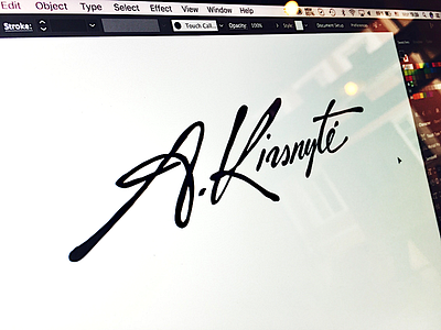 A.Kirsnytė a.kirsnyte custom lettering logo name photography script signature type visual