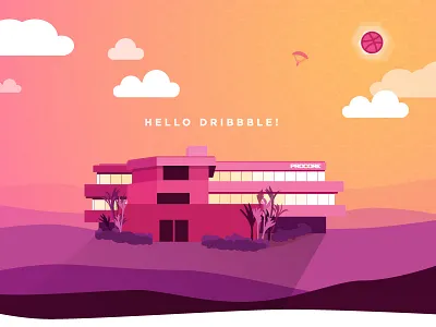 Hello From Procore! 2017 building illustration illustrator office procore vector