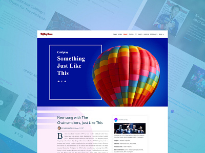 Rolling Stone Magazine concept creative flat layout magazine music pitch redesign serif stone web website