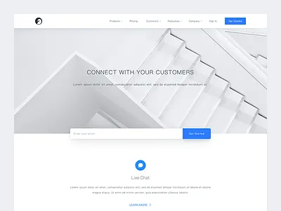 Meiqia products page of 2017 clean product page ui web website