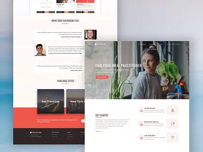 Healthcare Landing Page artwork clean flat health icon landing minimal page ui ux website