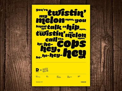 Step On by Happy Mondays TypoLyric Art Print art ecstasy factory records hacienda happy mondays lyrics madchester manchester music print step on typography