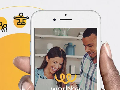 Worbby Branding in Print blue and yellow design brand design flyer guide identity logo poster presentation print style visual