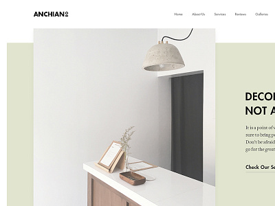 Anchiano - House Decoration Home Page calm decorating decoration green grid home home page house design interior living room minimal responsive