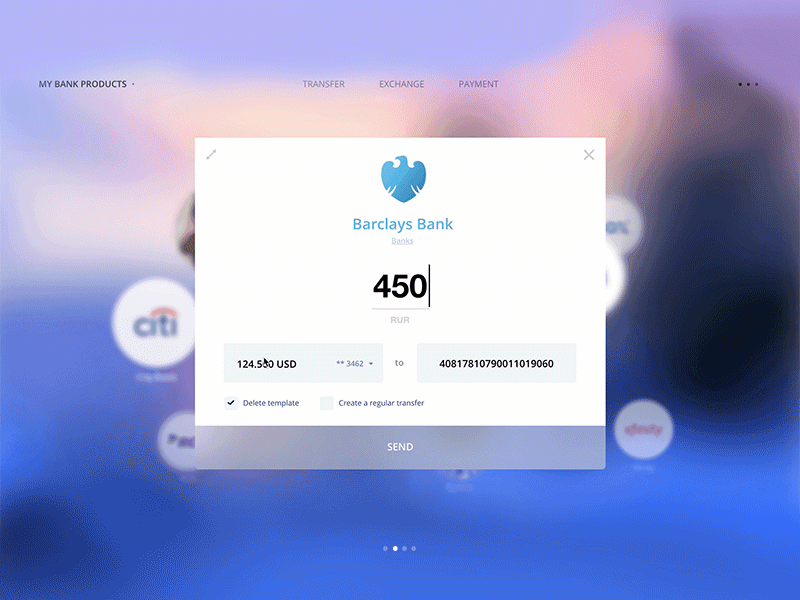 .prd included 🆒 VR Part №2 bank account digital design interface money ui user experience user interface ux virtual reality vr