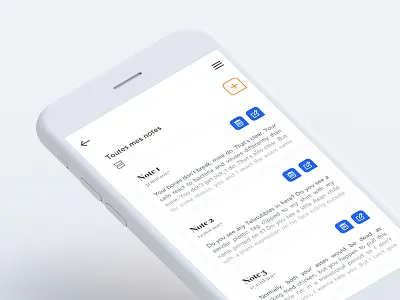 Daily UI #065 - Notes widget daily ui design edit ios list minimal design mobile application notes ui ux