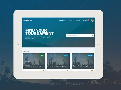 Spheric - Living Style Guide chat gaming interaction mobile network profile responsive social style guide tournament transition ui