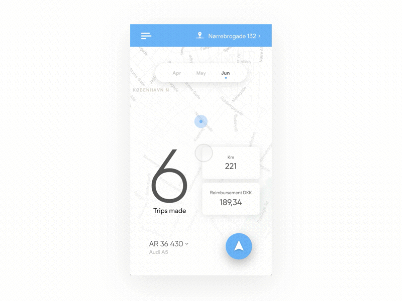 Mileage logbook app claim map mileage ui