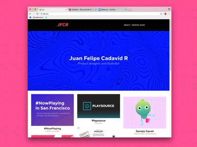 JFCR Portfolio gif illustration interface mograph portfolio responsive site ui ux web website