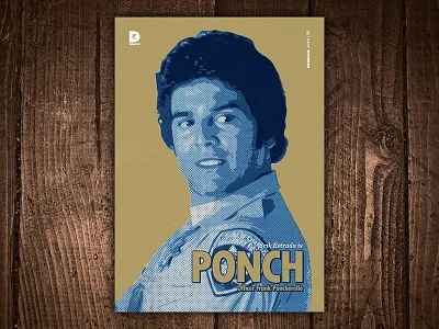 Erik Estrada is Ponch Art Print art california highway patrol chips cops erik estrada frank poncherello ponch print tv tv show