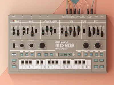 Roland MC 202 3d c4d cinema4d illustration mc202 render roland