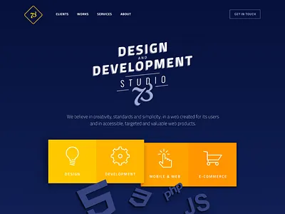 Studio78 agency design one page portfolio ui ux