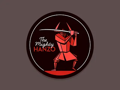 19/52 - Hanzo Sticker dangerdom design dominic flask hanzo illustration laika movie ninja slaptastick sticker sword vector