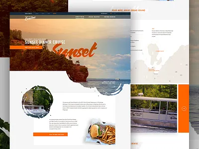 Sunset Cruises adventure boat cruise eco elegant seagulls map outdoors paint rick ross tourism travel water