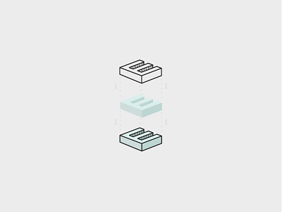 E Mark brand branding clean custom e logo mark modern type