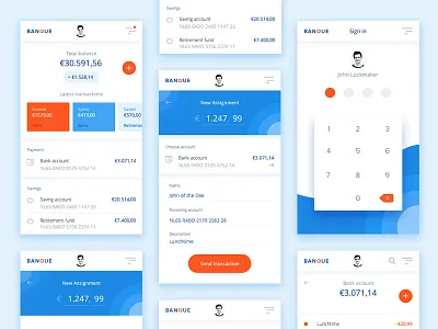 Bank App design app bank clean design finance login money transaction wallet