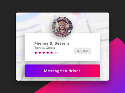 Cab.all | Driver profile app cabify gradient lyft mobile taxi uber