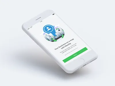 What's New Illustration app design city illustration ios map map marker nearby onboarding skyscrapers