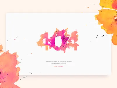 404 Page for Digital Creative Agency 404 abstract design digital sketch ui user experience ux watercolor web design zajno