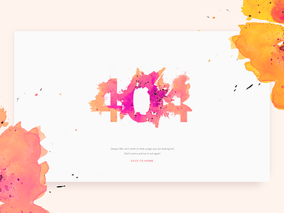 404 Page for Digital Creative Agency 404 abstract design digital sketch ui user experience ux watercolor web design zajno