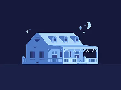 Night House 1 apartments building clean flat home house icon illustration night party vector window
