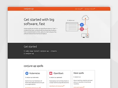 Conjure-up design responsive ui ux