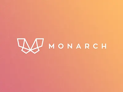 Monarch Identity abstract butterfly geometric gradient logo monarch polygon triangles zona pro