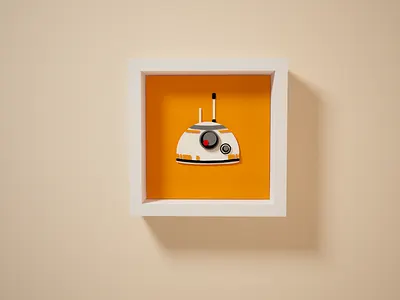 Bb-8 PaperCraft frame bb8 droid frame handmade paper papercraft star wars