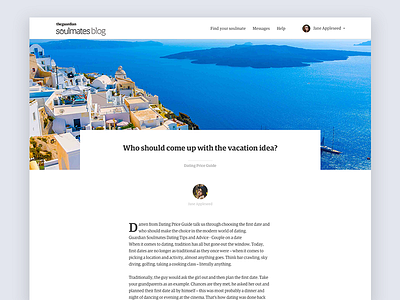 Blog Post blog clean dating post profile social web whitespace